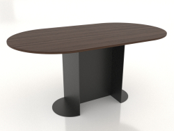 Dining table OVAL 1600x900 mm (dark walnut)