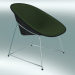 modello 3D Poltrona CUP lounge chair (1960-12, cromo, ABS nero) - anteprima