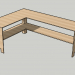 3D Modell Eckschreibtisch - Vorschau