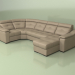 3D modeli Köşe kanepe Hilton - önizleme