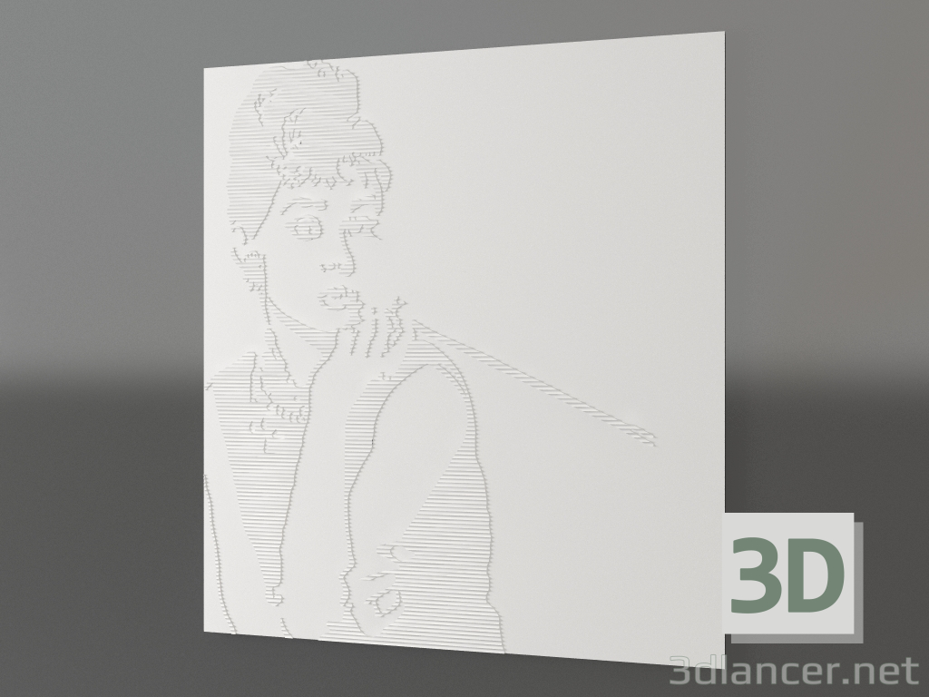 3d model Bas-relief by Audrey Hepburn - preview
