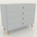 3d model Chest of drawers Polly (white) - preview