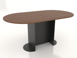 Dining table OVAL 1600x900 mm (light walnut)