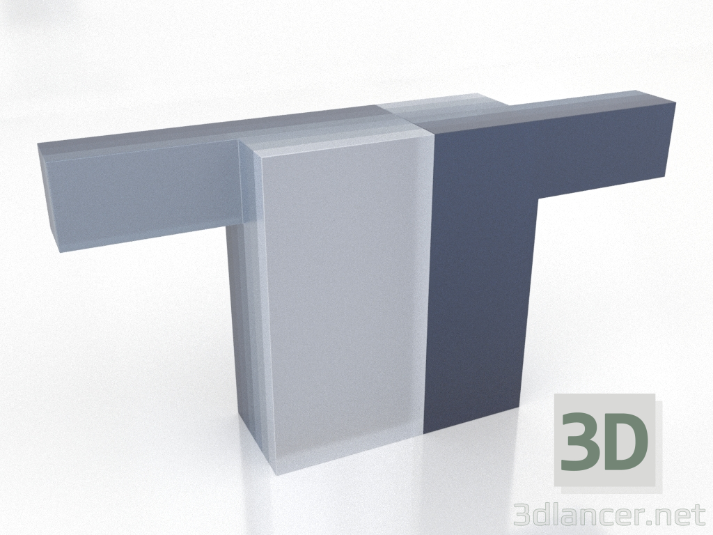 modèle 3D Console GLASS CANDY (option 2) - preview modèle 3D Console GLASS CANDY (option 2) - preview