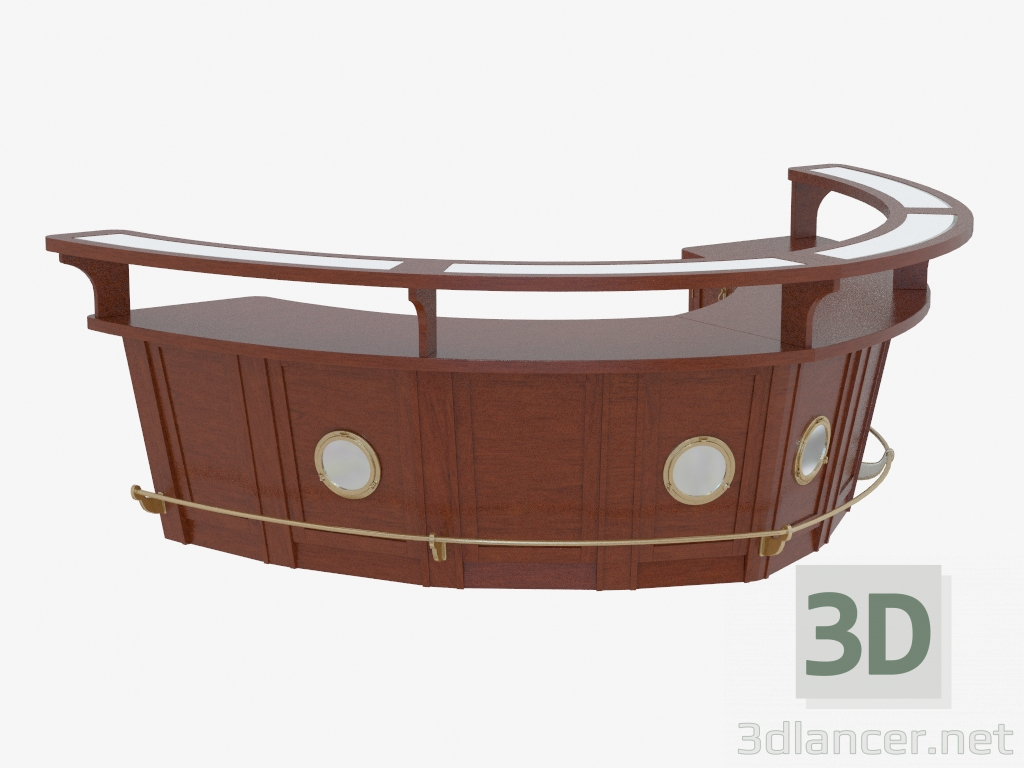 3d model Bar stall in ship style - preview