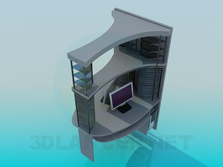 3d модель Компьютерный стол – превью 3d модель Компьютерный стол – превью