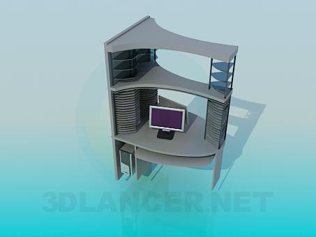 3d модель Компьютерный стол – превью 3d модель Компьютерный стол – превью
