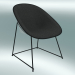 modèle 3D Fauteuil CUP fauteuil (1950-12, revêtement en poudre noir, blanc ABS) - preview