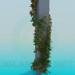 3d model Columns with vines rose - preview