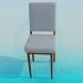 modèle 3D Chaise avec assise et dossier - preview