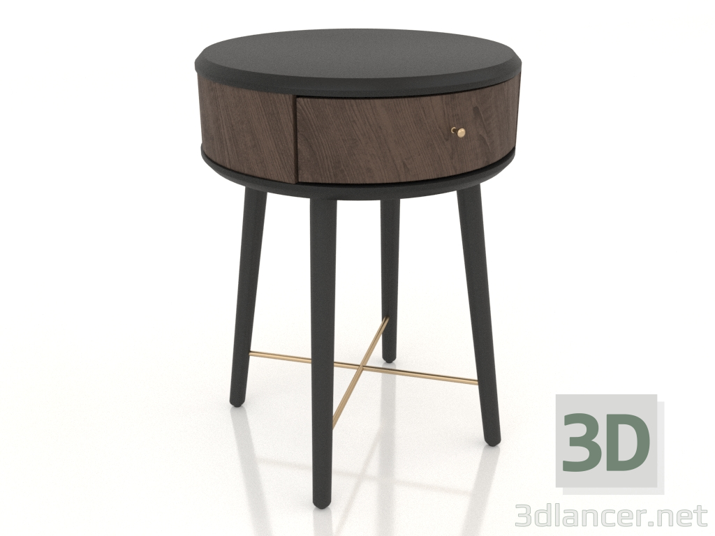 3d model Bedside table Paula (oak - dark gray) - preview