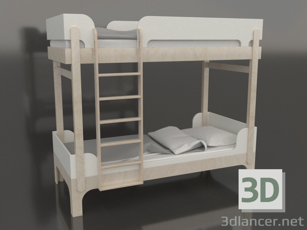 3d модель Кровать двухъярусная TUNE Q (UNTQA2) – превью