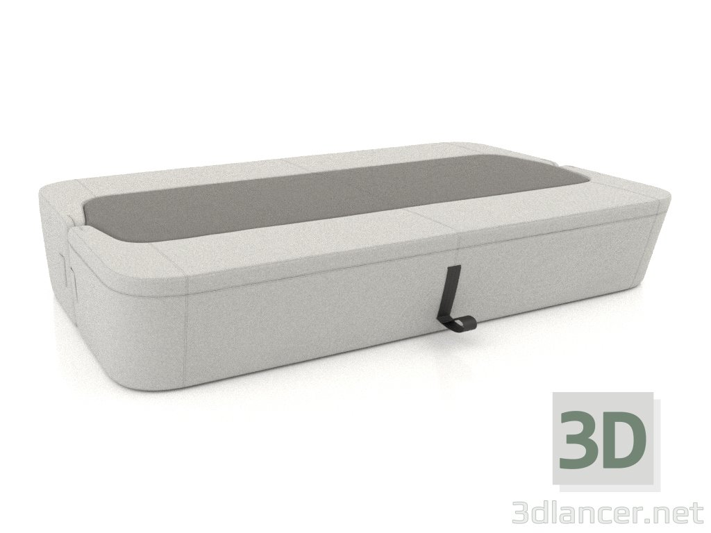 3d модель Диван-кровать 3 местный (разложенный) – превью