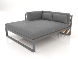 XL modular sofa, section 2 left, artificial wood (Anthracite)