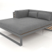 3d model XL modular sofa, section 2 left, artificial wood (Anthracite) - preview
