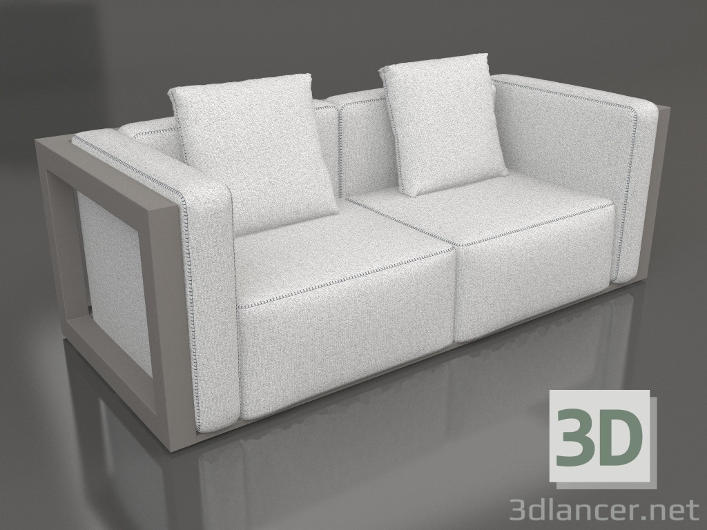 3D Modell 2-Sitzer-Sofa (Quarzgrau) - Vorschau