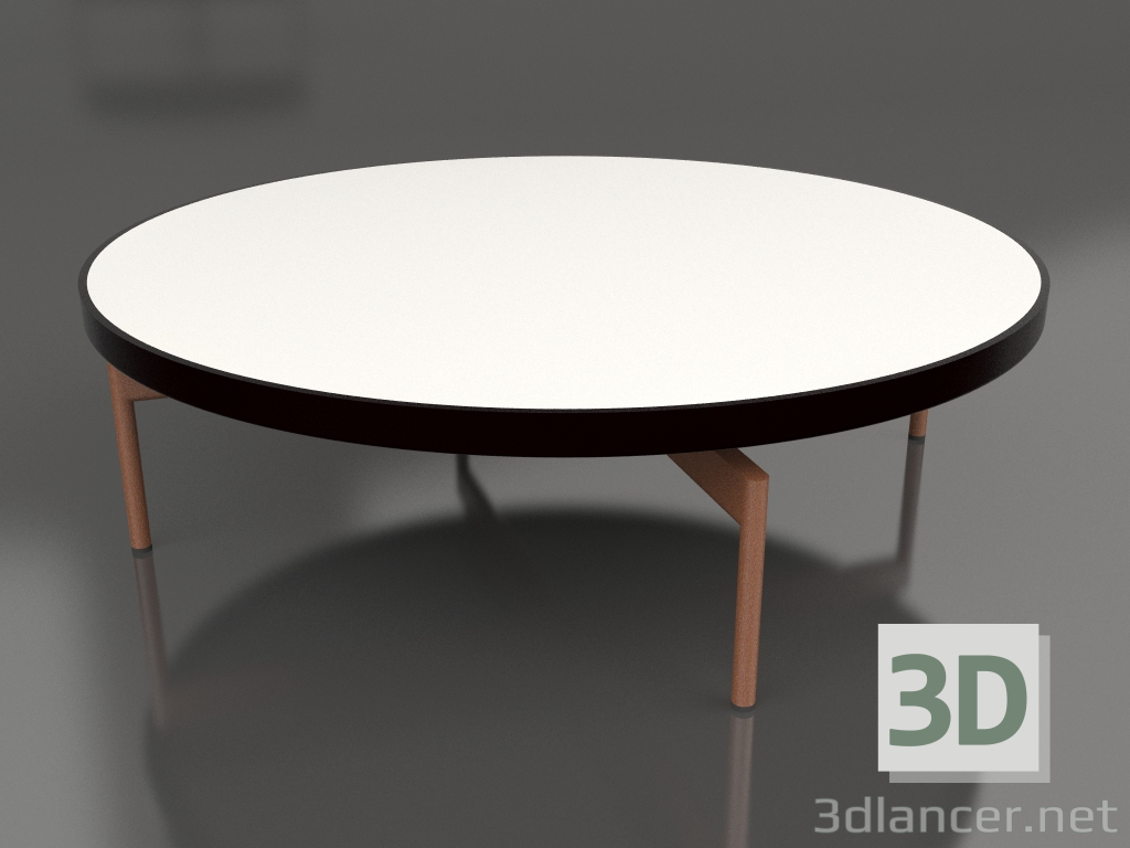 modello 3D Tavolino rotondo Ø120 (Nero, DEKTON Zenith) - anteprima