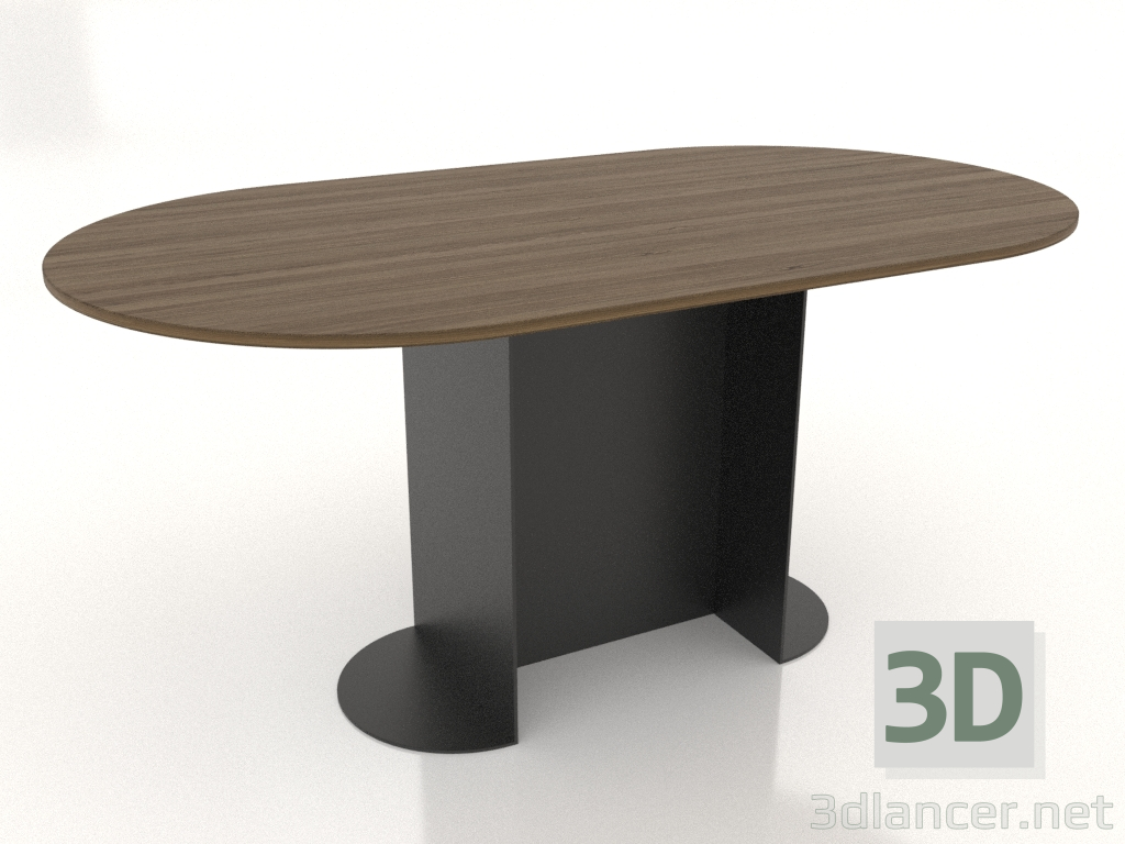 Modelo 3d Mesa de jantar OVAL 1600x900 mm (nogueira freixo clareado) - preview