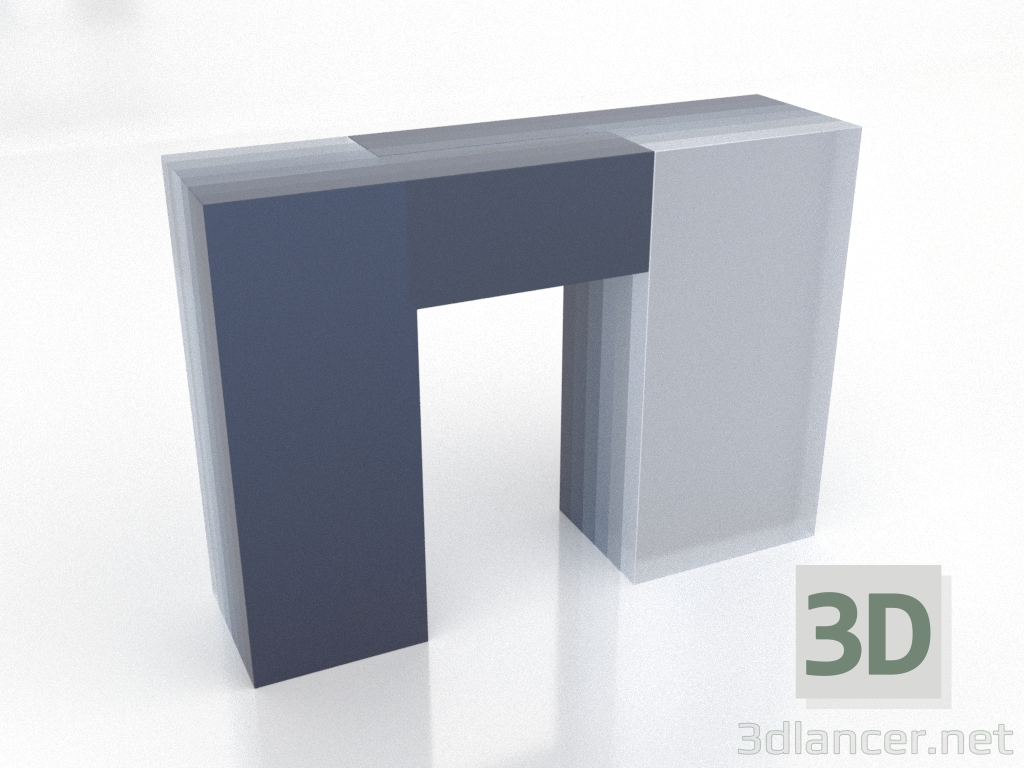 modèle 3D Console GLASS CANDY (option 1) - preview modèle 3D Console GLASS CANDY (option 1) - preview