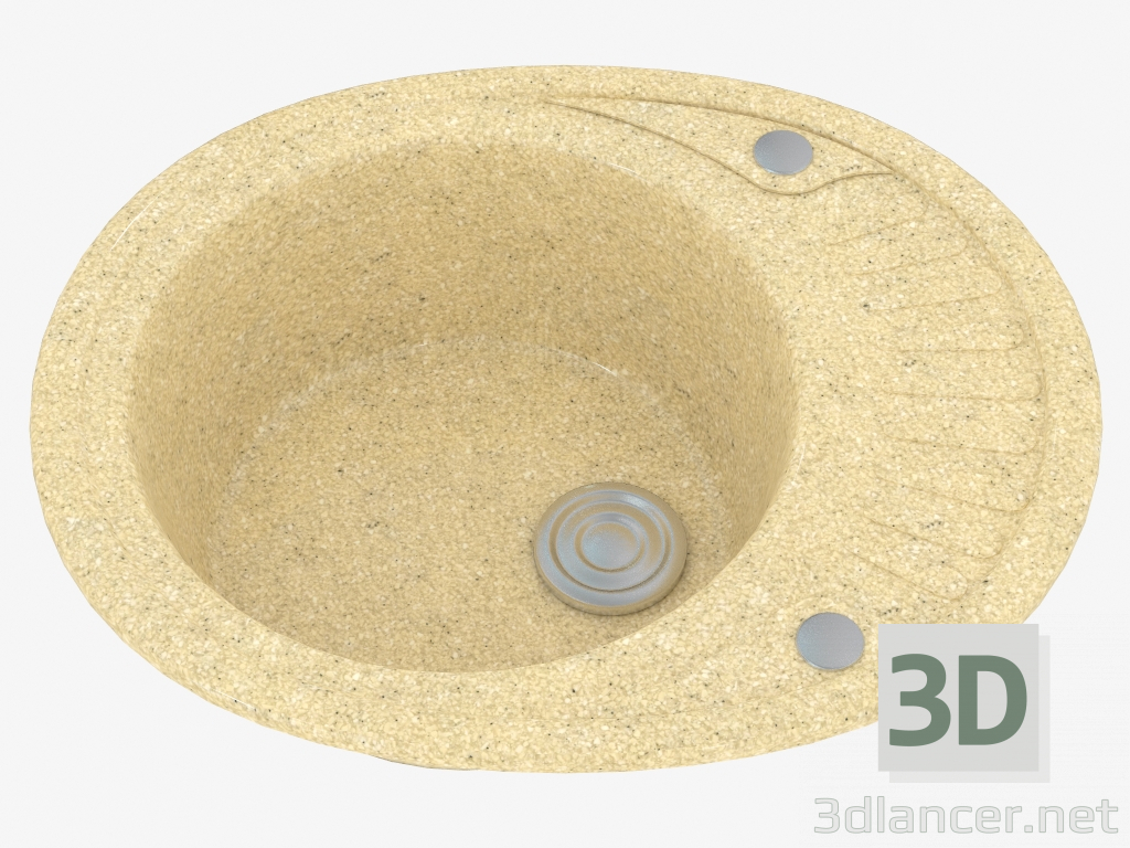 modello 3D lavandino della cucina Fiesta (ZRS 211C) - anteprima