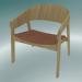 3d model Funda de silla de salón (cuero refinado coñac, roble) - vista previa