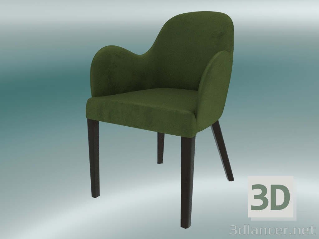 3d model Emily Half Chair (Verde) - vista previa