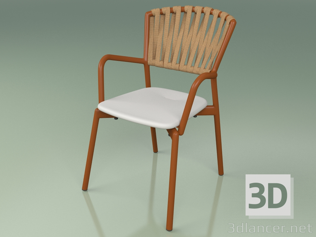 3d модель Кресло 121 (Metal Rust, Polyurethane Resin Grey) – превью
