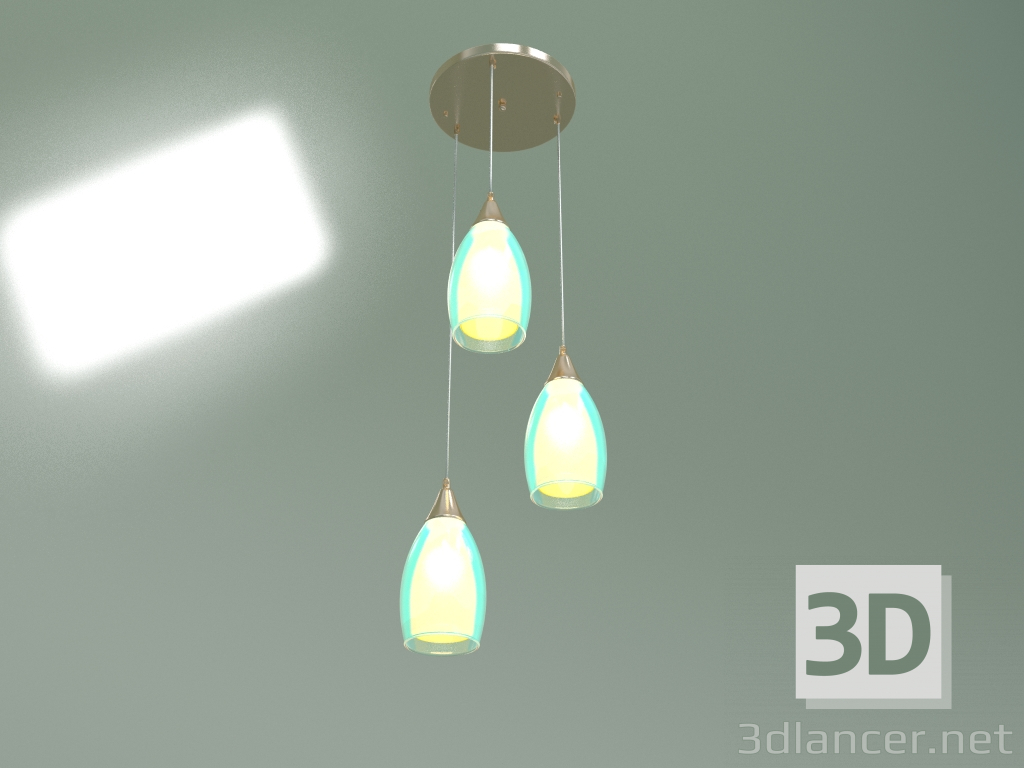 3d model Pendant lamp 50085-3 (gold) - preview