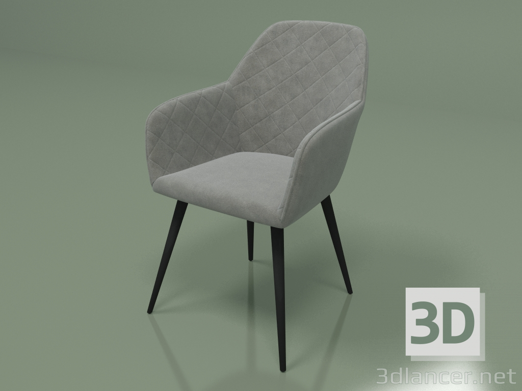 modèle 3D Chaise Antiba (gris foncé) - preview