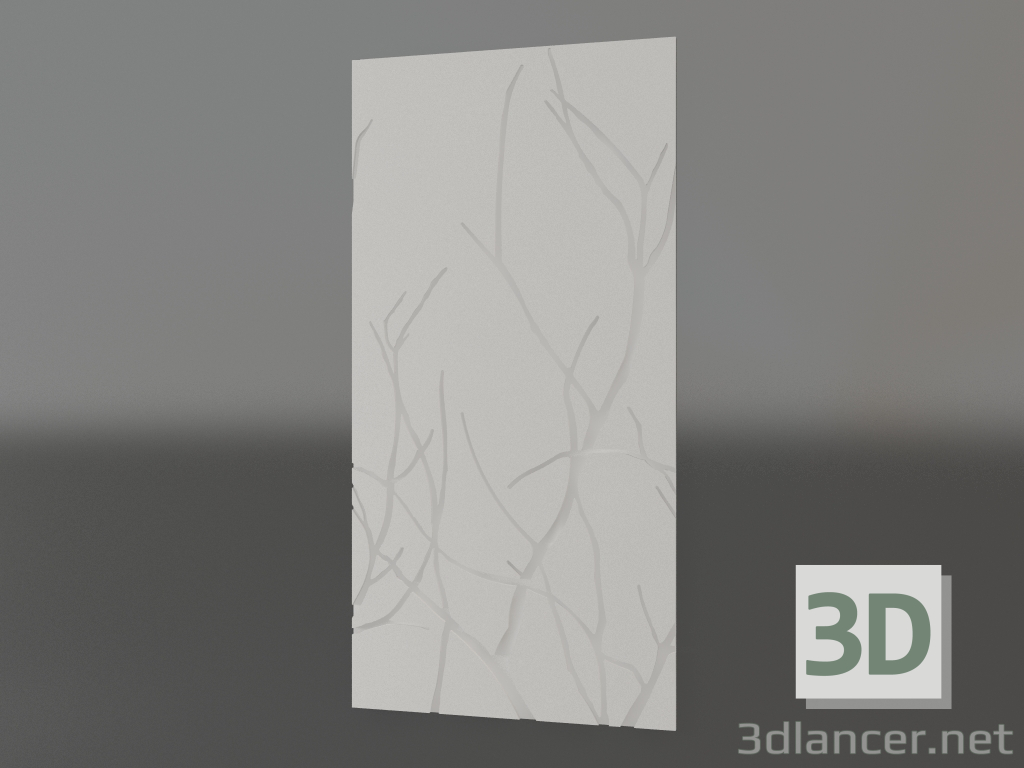 3D modeli Alçak kabartma Sonbahar ağacı - önizleme