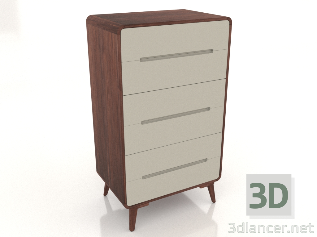 3d model High chest of drawers Dandy (6 drawers) - preview