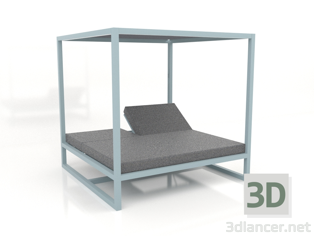 Modelo 3d Contrato de sofá elevado (cinza azul) - preview