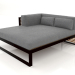 3d model XL modular sofa, section 2 left, artificial wood (Black) - preview
