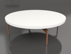 Round coffee table Ø120 (White, DEKTON Zenith)