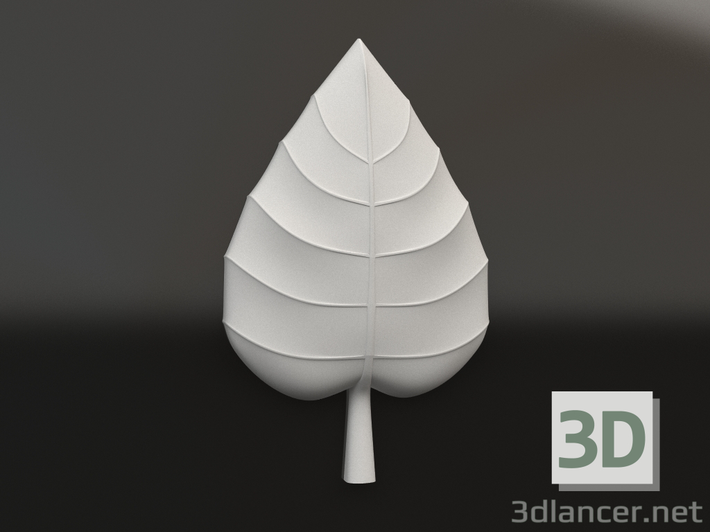 3d model Decorative plaster element DE 077 1 (280x173) - preview