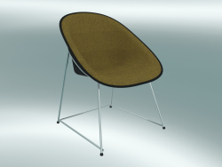 Armchair CUP armchair (1950-12, chrome, ABS black)