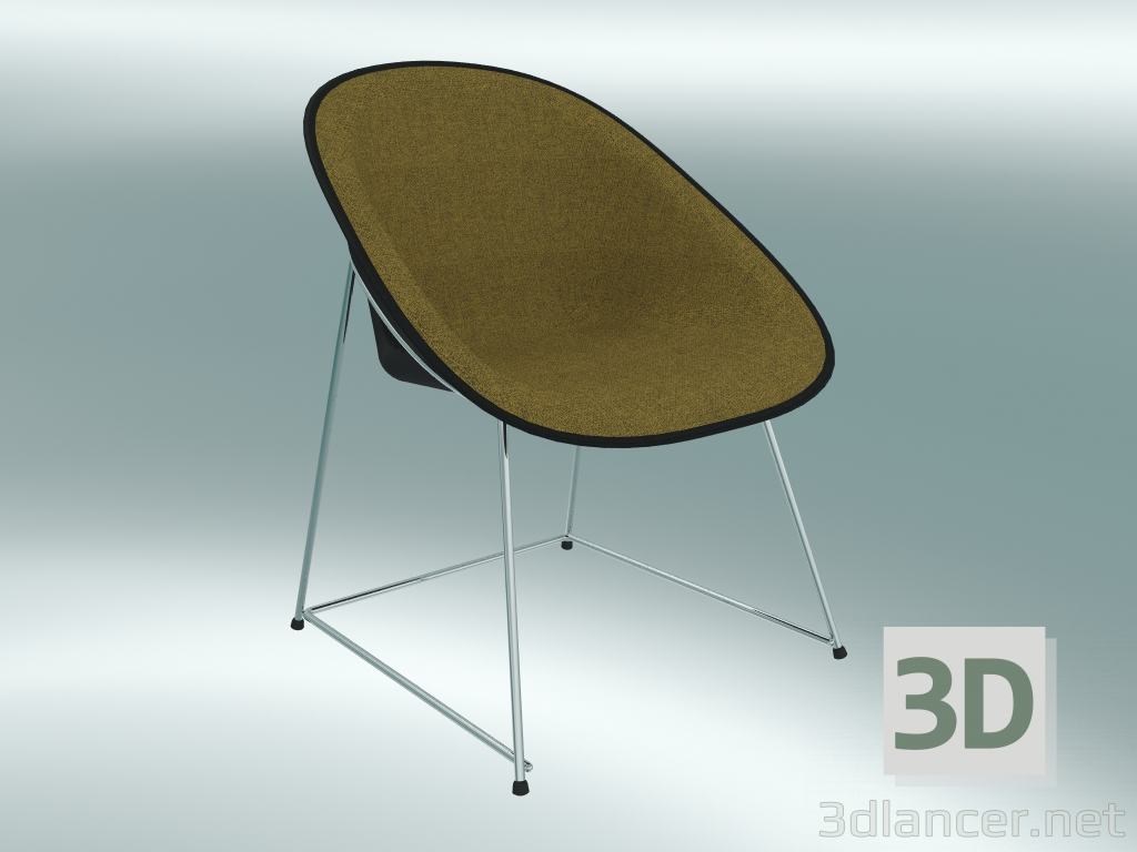 3 डी मॉडल आर्मचेयर कप आर्मचेयर (1950-12, क्रोम, एबीएस ब्लैक) - पूर्वावलोकन
