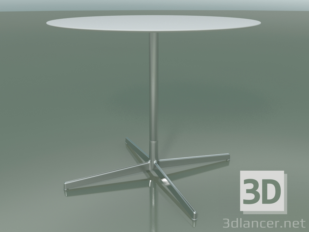 modello 3D Tavolo rotondo 5555 (H 72.5 - Ø 89 cm, Bianco, LU1) - anteprima