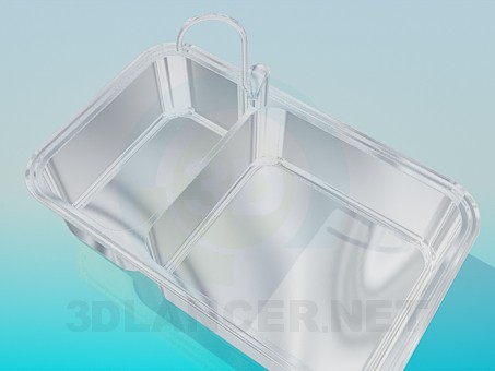 3d model Double kitchen sink - preview 3d model Double kitchen sink - preview