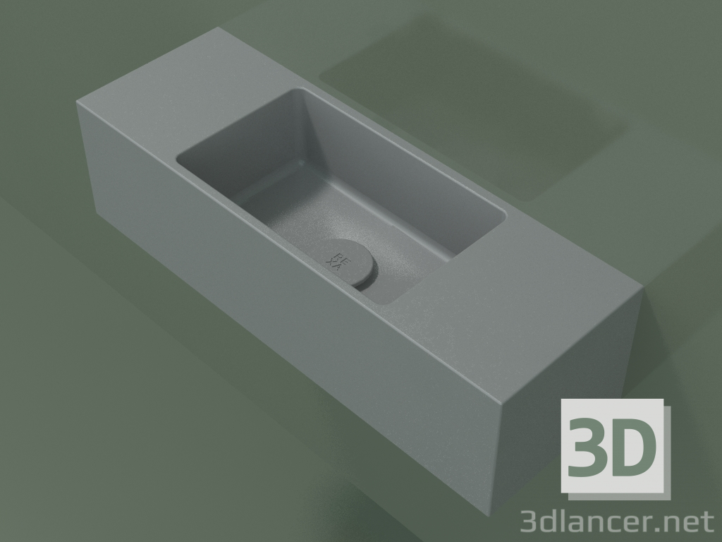 3d model Wall-mounted washbasin Lavamani (02UL31101, Silver Gray C35, L 60, P 20, H 16 cm) - preview