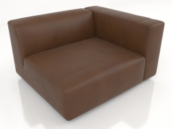 Single sofa module with an armrest on the left
