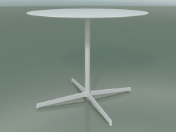 Runder Tisch 5555 (H 72,5 - Ø 89 cm, Weiß, V12)