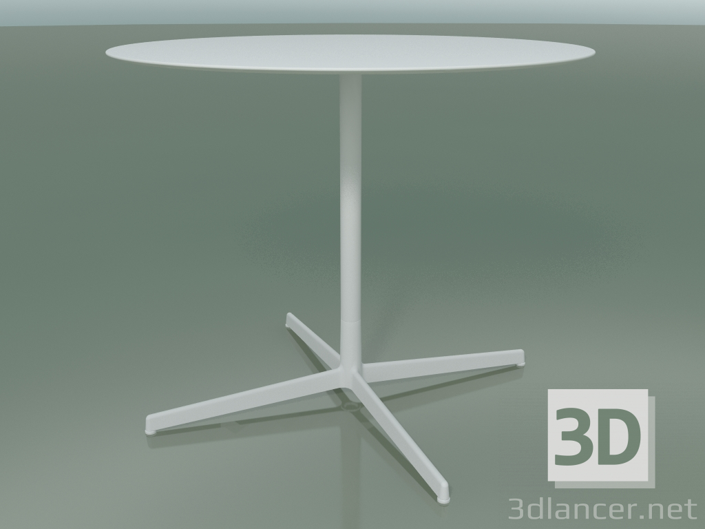 3D modeli Yuvarlak masa 5555 (H 72.5 - Ø 89 cm, Beyaz, V12) - önizleme