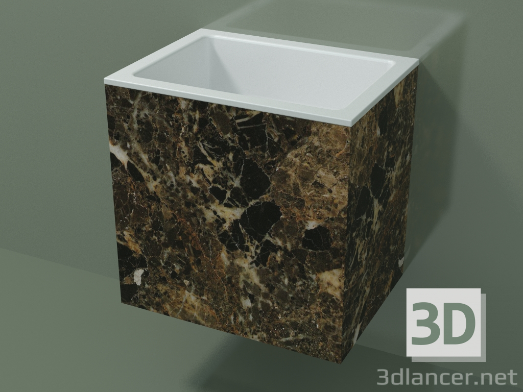 3d model Wall-mounted washbasin (02R123101, Emperador M06, L 48, P 36, H 48 cm) - preview