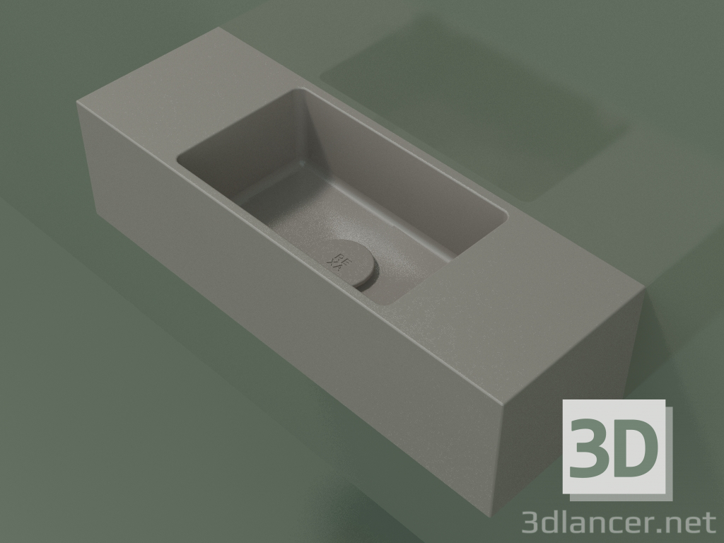 modèle 3D Lavabo suspendu Lavamani (02UL31101, Argile C37, L 60, P 20, H 16 cm) - preview