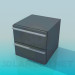 3d model Bedside table with 2 drawers - preview