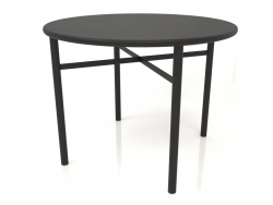 Dining table (rounded end) (option 1, D=1000x750, wood black)