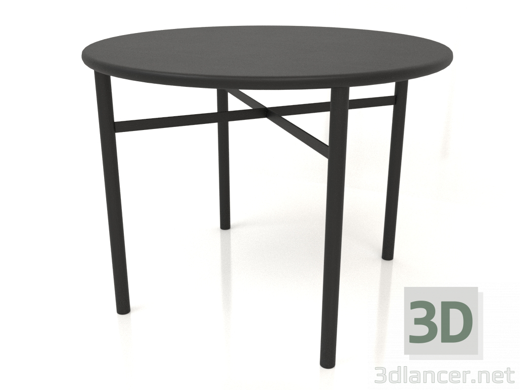 Modelo 3d Mesa de jantar (extremidade arredondada) (opção 1, D=1000x750, madeira preta) - preview