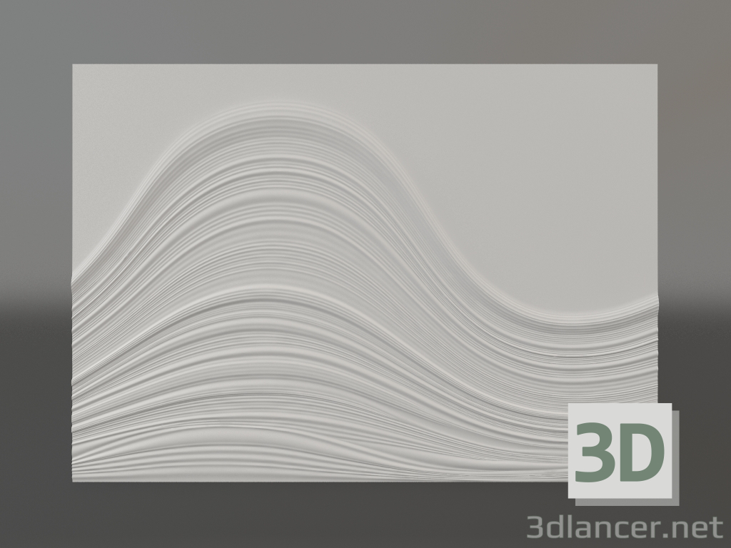 3d model Big wave bas-relief - preview