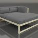 Modelo 3d Sofá modular XL, seção 2 direita, madeira artificial (Ouro) - preview